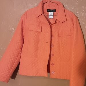 HARVE BERNARD WOMENS ORANGE FIELD JACKET SIZE MEDIUM